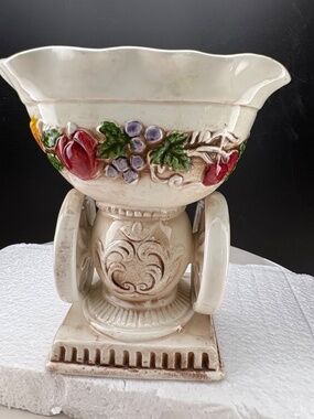 Vintage Relpo 5740 Harvest Ceramic Vase/Planter Coffee Mill Grinder Fruit Design